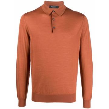 knitted wool polo shirt