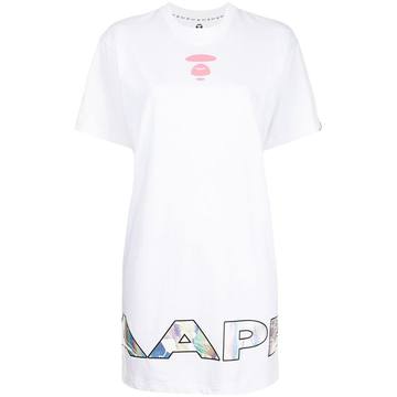 logo-print cotton T-shirt dress