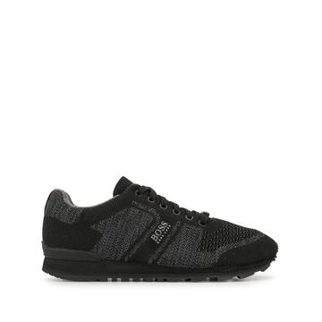 knitted-mesh low-top sneakers