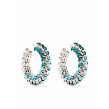 crystal-embellished hoop earrings