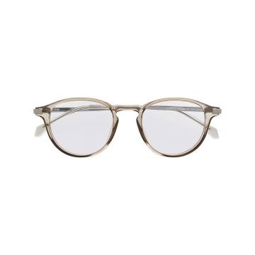 round-frame tinted glasses