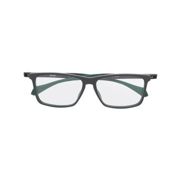rectangular-frame clear-lens glasses
