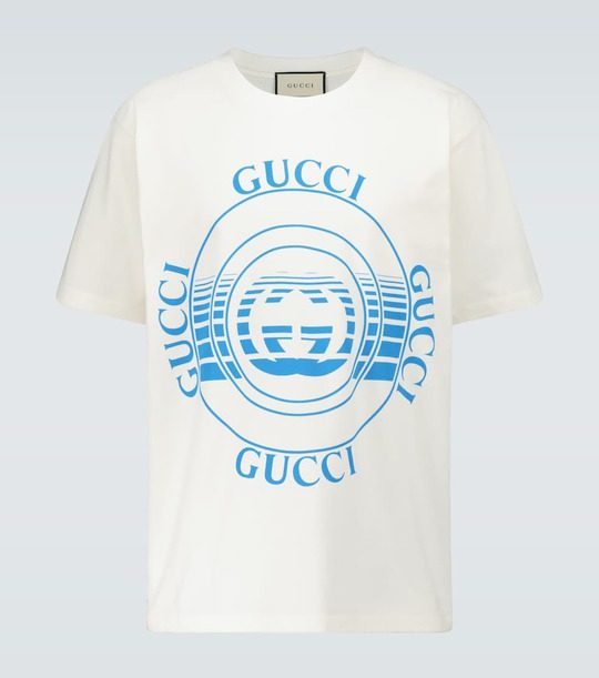 Gucci唱片印花大廓形T恤展示图