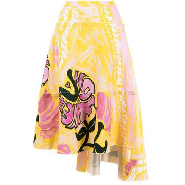 Marnifesto print asymmetric skirt