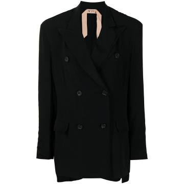 double-breasted tailored blazer