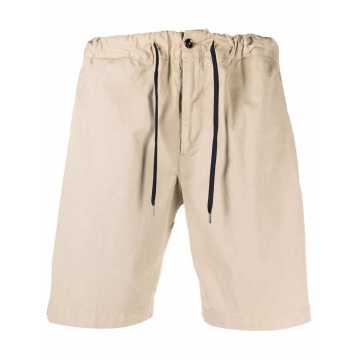 elasticated-drawstring shorts
