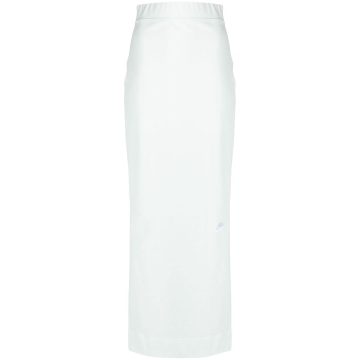 embroidered-logo jersey skirt