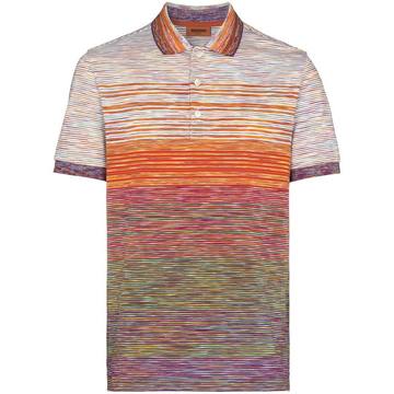 striped short-sleeve polo shirt