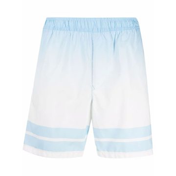 ombré-effect stripe-trim shorts