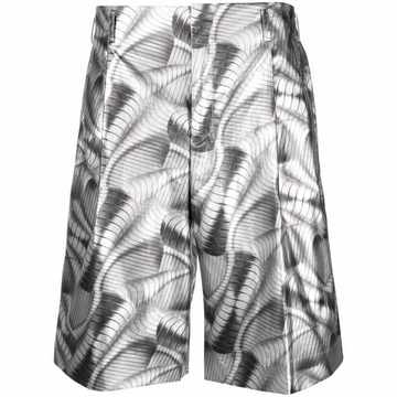 metallic patterned shorts