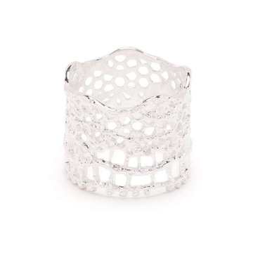 Lace-look thick-band ring