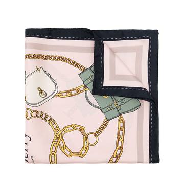 chain bag silk scarf