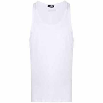 logo-print vest top