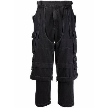 belted-waist trousers