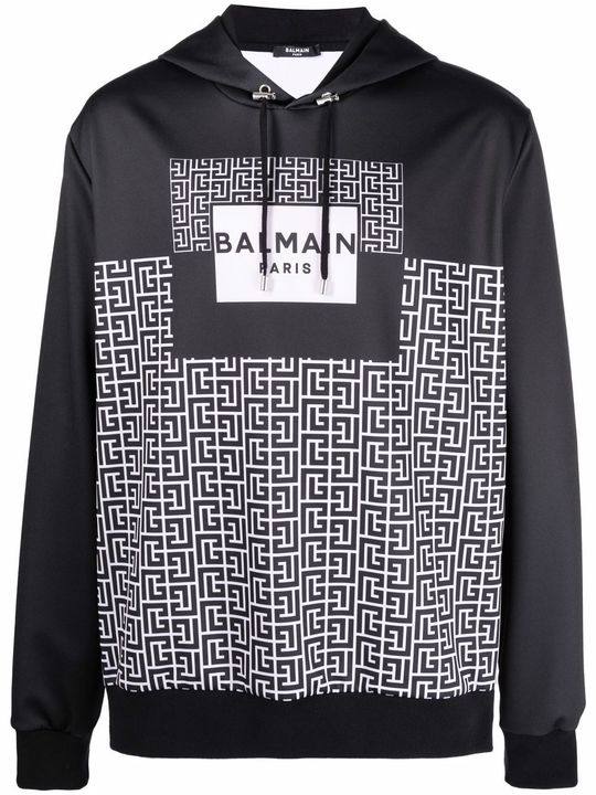 monogram print hoodie展示图