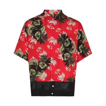 face-print short-sleeve shirt