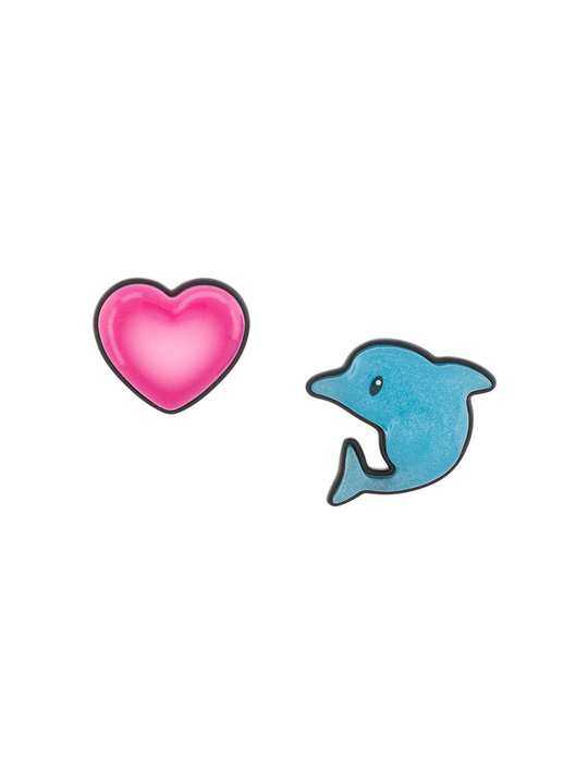 Sticker dolphin and heart earrings展示图