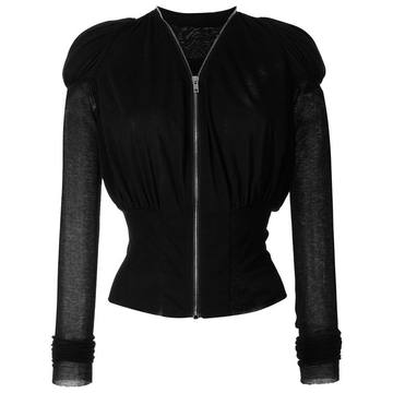 pleated bodice crop jacket