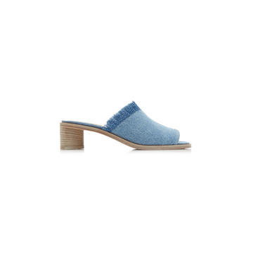 Berti Fringed Denim Mules