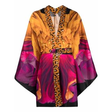 Kyoto abstract-print kimono top