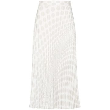 polka dot pleated skirt