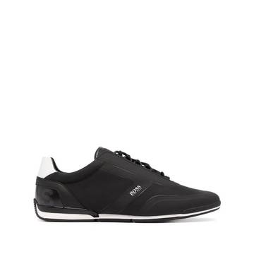 panelled low-top trainers