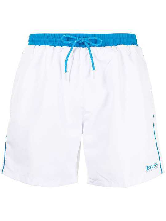 logo-printed swim shorts展示图