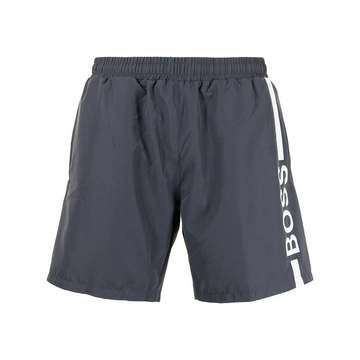 logo-printed swim shorts