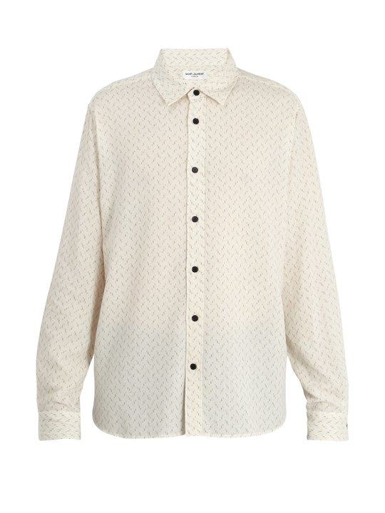 Dash-jacquard cotton-blend shirt展示图