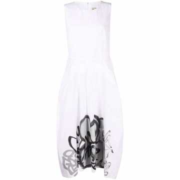 spray-paint effect sleeveless dress