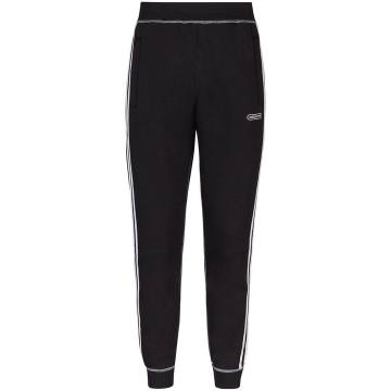 contrasting stitching track pants