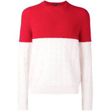 colour blocked jumper