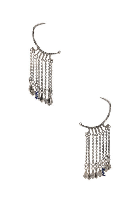 Beaded Drop Hoop Earrings展示图