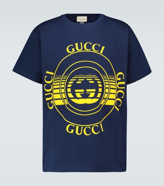 Gucci唱片印花大廓形T恤展示图