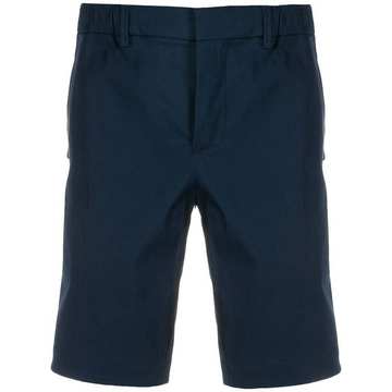 navy cotton mix chino shorts