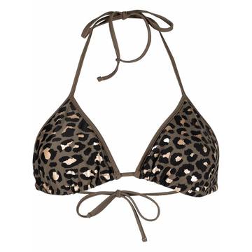 leopard-print bikini top