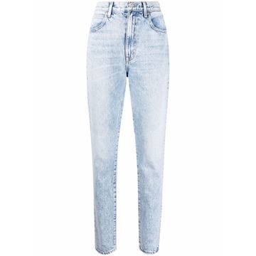 high-waisted skinny-legged jeans