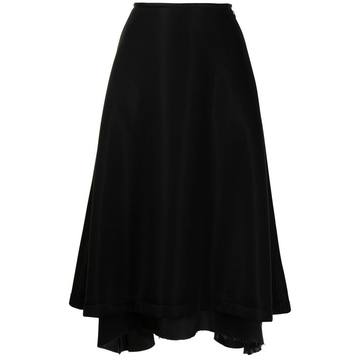 jersey knit flared skirt