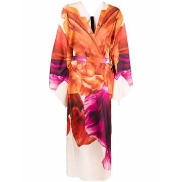 Maldive abstract-print silk dress