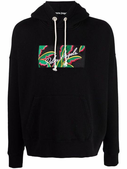 logo-embroidered hoodie展示图