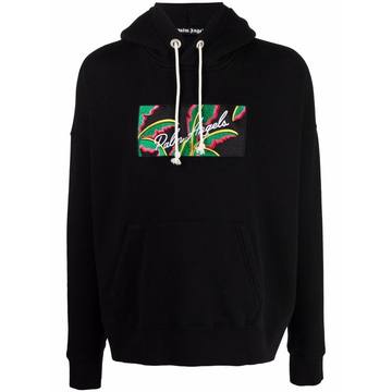 logo-embroidered hoodie