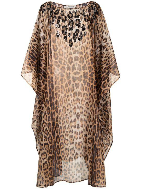 leopard-print mid-length dress展示图