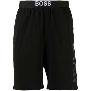 logo-print track shorts