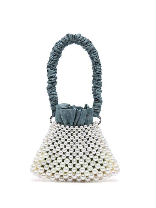 Anina pearl-embellished baguette bag展示图