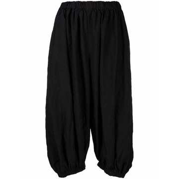 cropped drop-crotch trousers