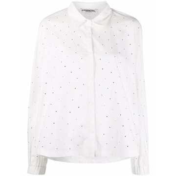 crystal-embellished cotton shirt