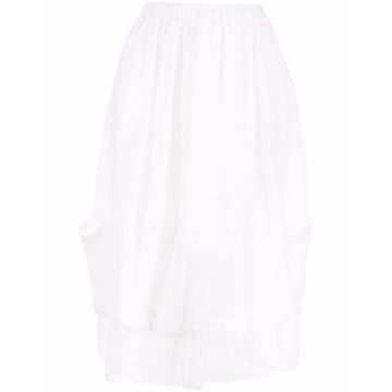 layered pocket-detail midi skirt