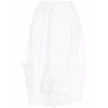 layered pocket-detail midi skirt