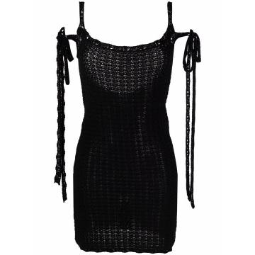 knitted strap-detail dress