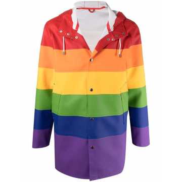 Stockholm rainbow-print raincoat